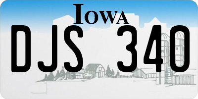IA license plate DJS340