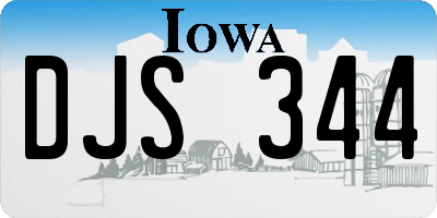 IA license plate DJS344