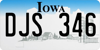 IA license plate DJS346
