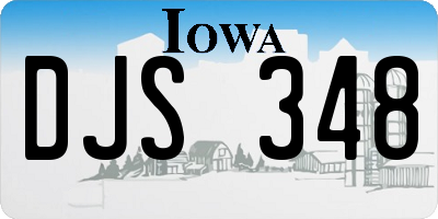 IA license plate DJS348