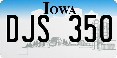 IA license plate DJS350