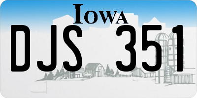 IA license plate DJS351
