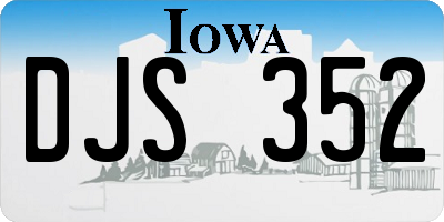 IA license plate DJS352