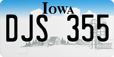 IA license plate DJS355