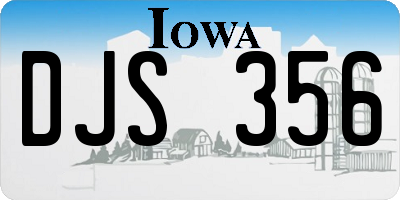 IA license plate DJS356