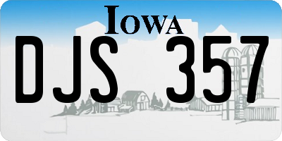 IA license plate DJS357