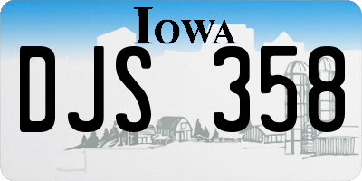 IA license plate DJS358