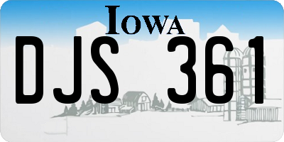 IA license plate DJS361
