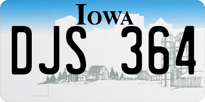 IA license plate DJS364