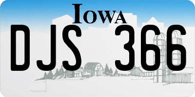 IA license plate DJS366