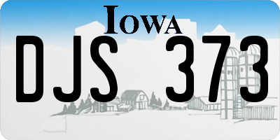 IA license plate DJS373