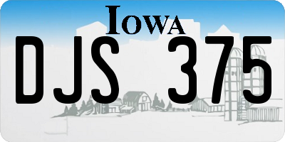 IA license plate DJS375