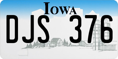 IA license plate DJS376