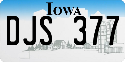 IA license plate DJS377