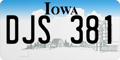 IA license plate DJS381
