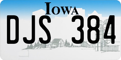 IA license plate DJS384