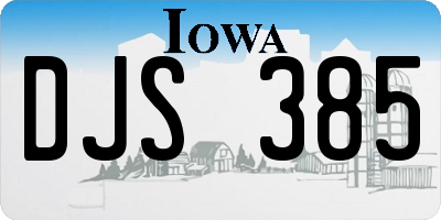 IA license plate DJS385