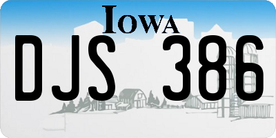 IA license plate DJS386