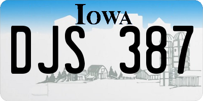 IA license plate DJS387