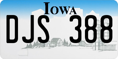 IA license plate DJS388