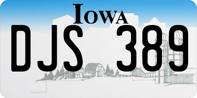 IA license plate DJS389