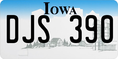 IA license plate DJS390