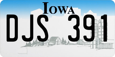 IA license plate DJS391