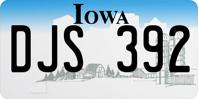 IA license plate DJS392