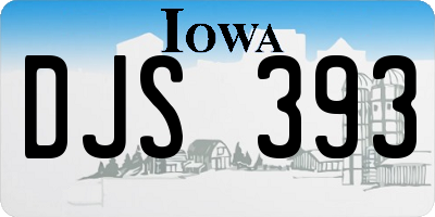 IA license plate DJS393