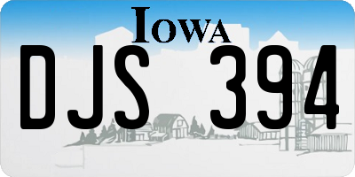 IA license plate DJS394