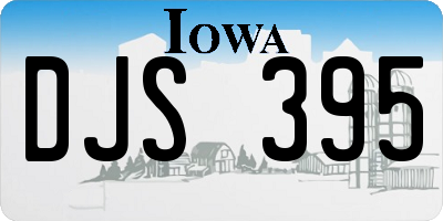 IA license plate DJS395