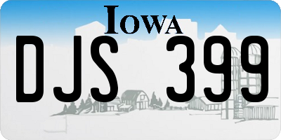 IA license plate DJS399