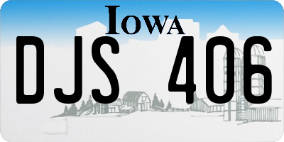 IA license plate DJS406