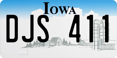 IA license plate DJS411