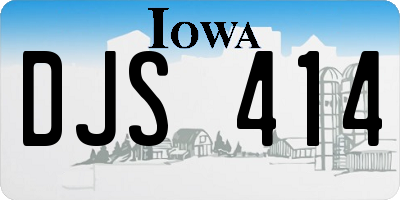 IA license plate DJS414