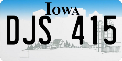 IA license plate DJS415