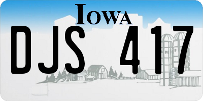 IA license plate DJS417