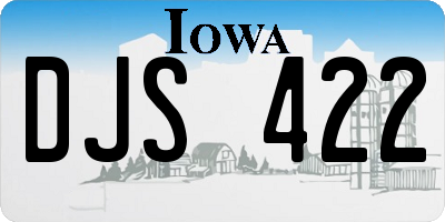 IA license plate DJS422