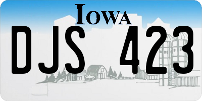 IA license plate DJS423