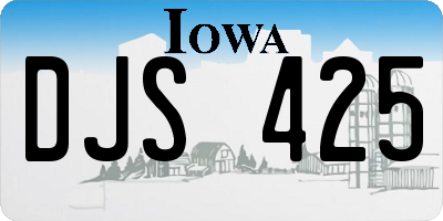 IA license plate DJS425
