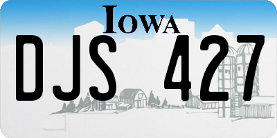 IA license plate DJS427