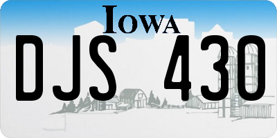 IA license plate DJS430