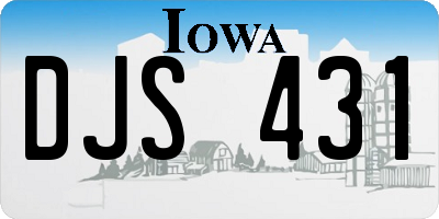 IA license plate DJS431