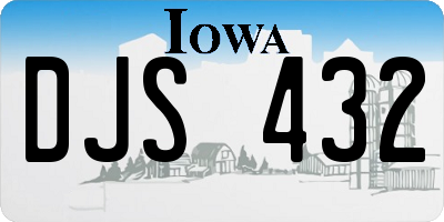 IA license plate DJS432