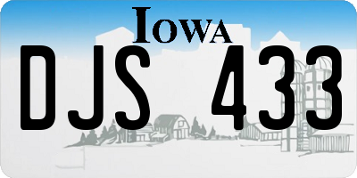 IA license plate DJS433