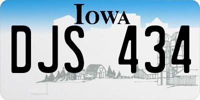 IA license plate DJS434