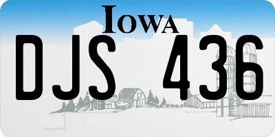 IA license plate DJS436