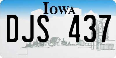 IA license plate DJS437