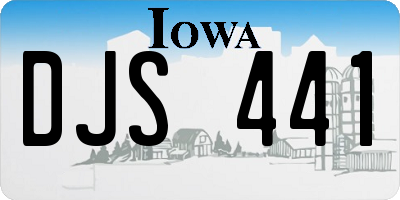IA license plate DJS441