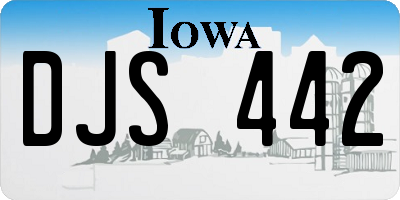 IA license plate DJS442
